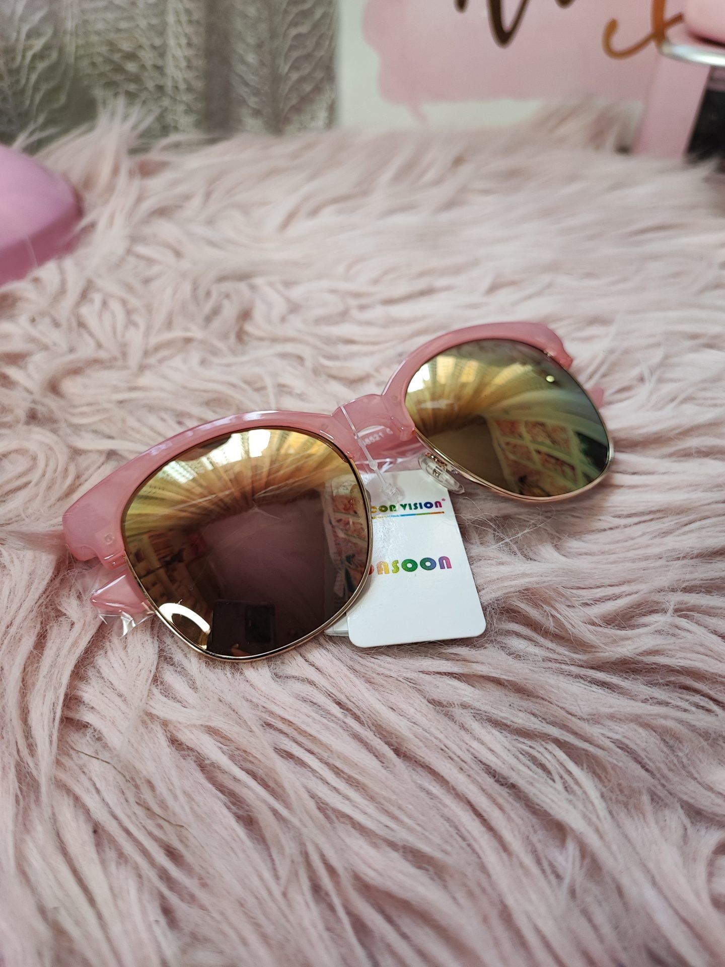 cajón gramática Dardos Gafas de sol espejo - Todo Pink