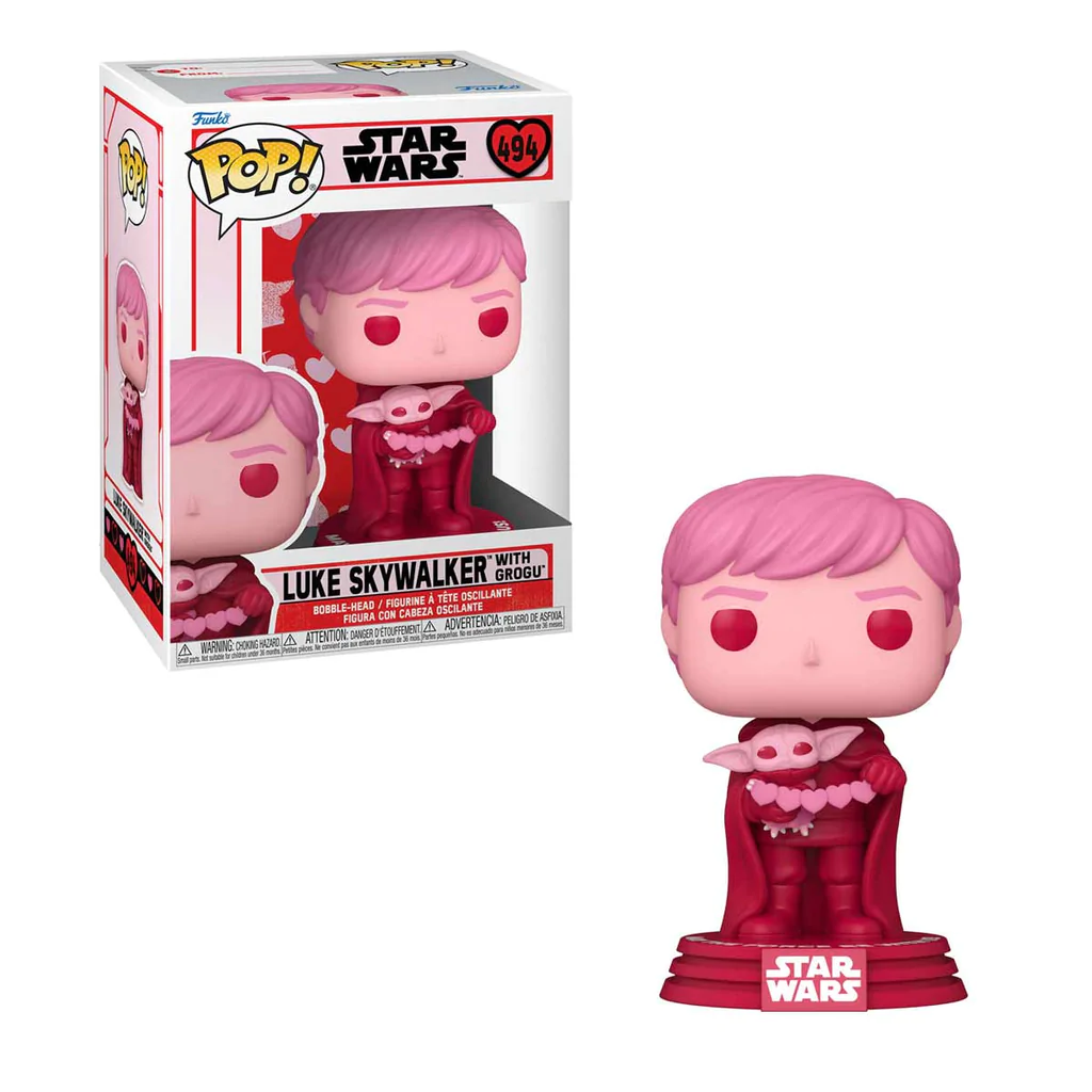 Luke Y Grogu Funko Pop! - Star Wars: Edición San Valentín - Todo Pink