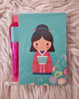 Mini libreta con bolígrafo Geisha