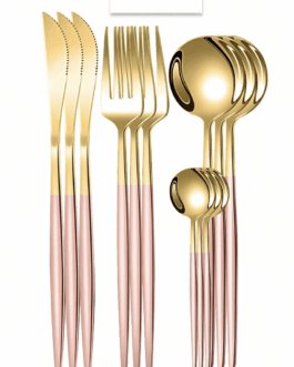 Set cubiertos de acero inoxidable