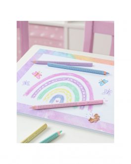 Lápiz jumbo brillantes rosa pastel