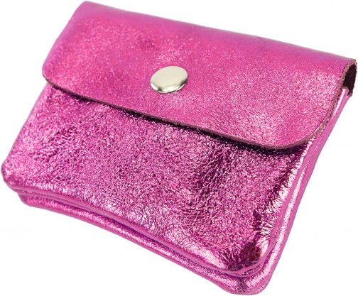 Cartera piel fucsia moda