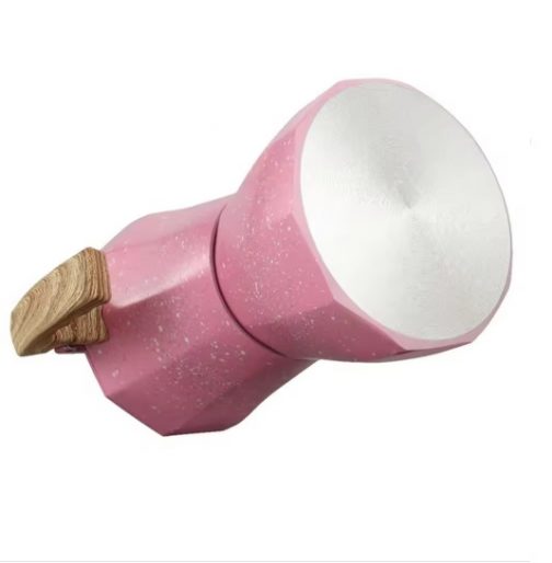 Cafetera italiana rosa marmolada - Imagen 5