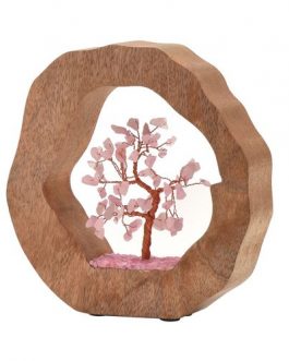 Decoración tronco árbol cuarzo rosa
