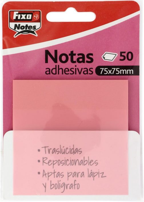 Post-it translúcidos rosa pastel