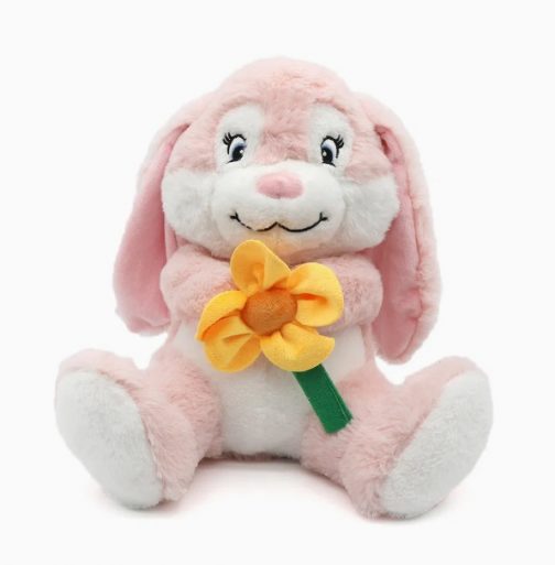 Peluche conejo con flor