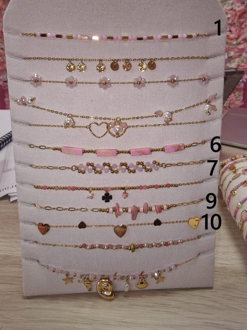 Collares dorados y rosados - Imagen 4