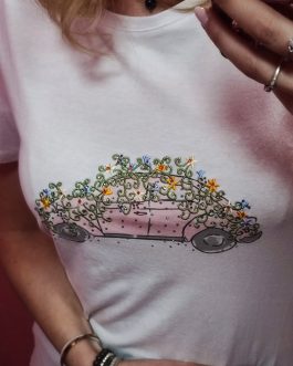 Camiseta auto floral