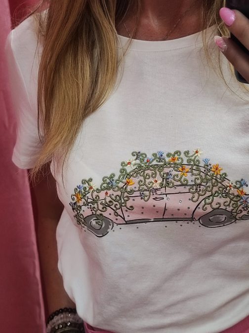 Camiseta auto floral - Imagen 4