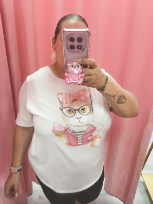 Camiseta Gato gafas
