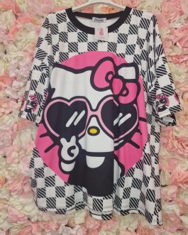 Camiseta Hello Kitty cuadros