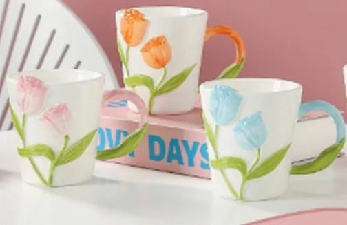 Tazas Tulipanes colores