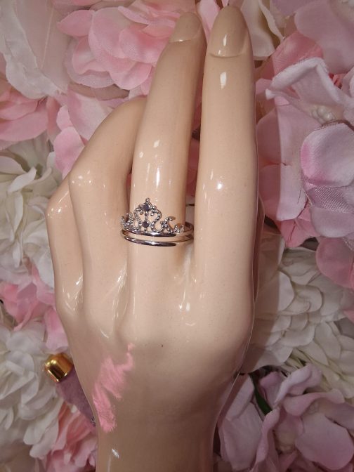 Anillo corona princesa plateado - Image 2