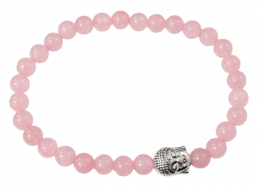 Pulsera cuarzo rosa Buda - Imagen 2