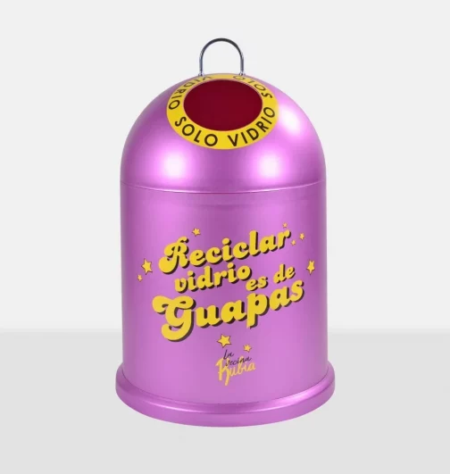 Cubo vidrio La vecina Rubia