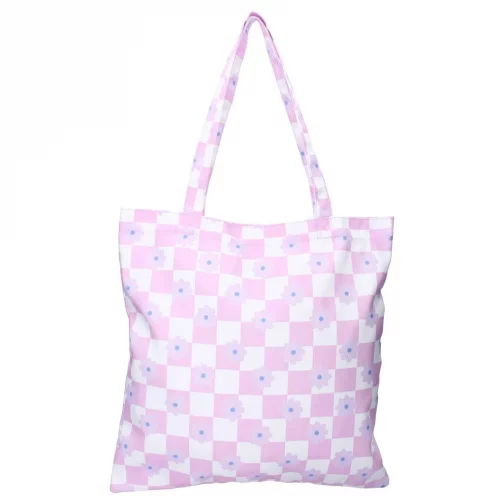 Totebag Stitch cuadros rosas - Image 2