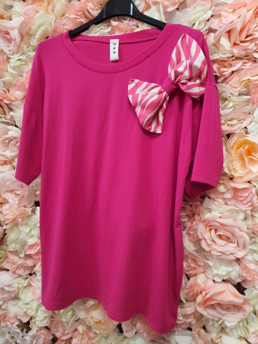 Camiseta rosa con lazo - Image 2