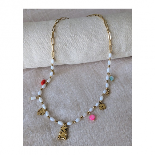 Collar oso con perlas - Image 2