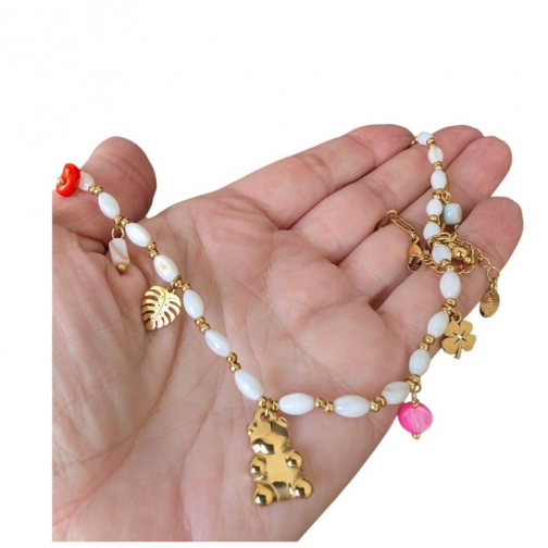 Collar oso con perlas - Image 3