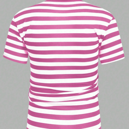 Camiseta unisex Rayas rosas - Image 3