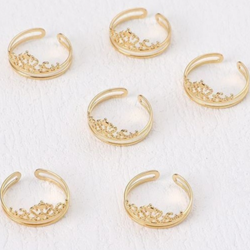 Anillo corona dorado