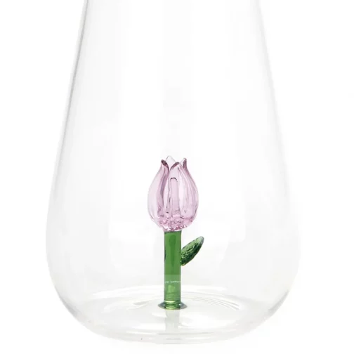 Botella cristal tulipán rosa - Image 2