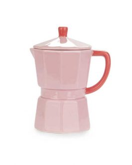 Taza cafetera rosa