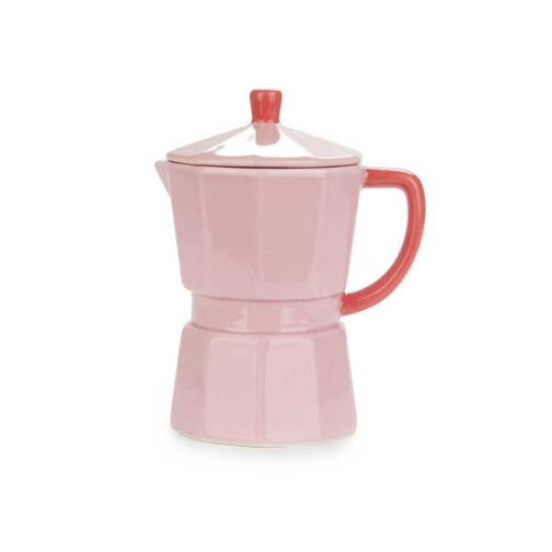 Taza cafetera rosa