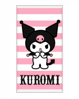 Toalla rayas rosas Kuromi