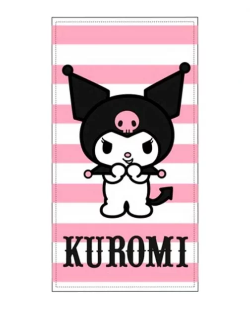 Toalla rayas rosas Kuromi