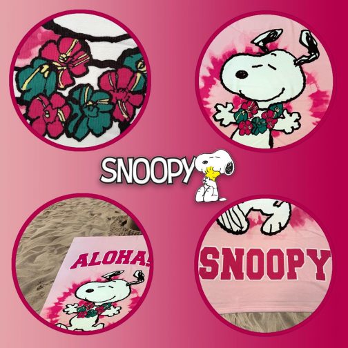 Toalla Snoopy rosa - Imagen 3