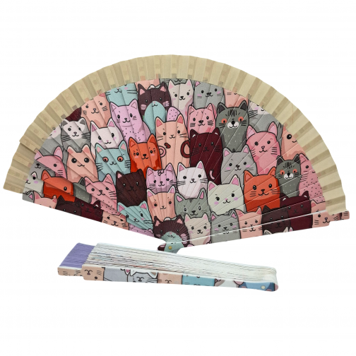 Abanico mini Gatos - Imagen 3