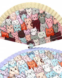 Abanico mini Gatos