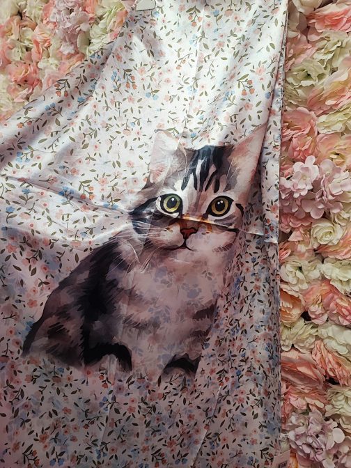 Pañuelo de seda Gato - Imagen 3