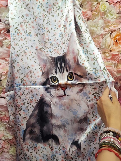 Pañuelo de seda Gato - Imagen 4