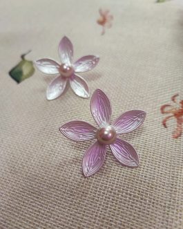 Pendientes flores con perla
