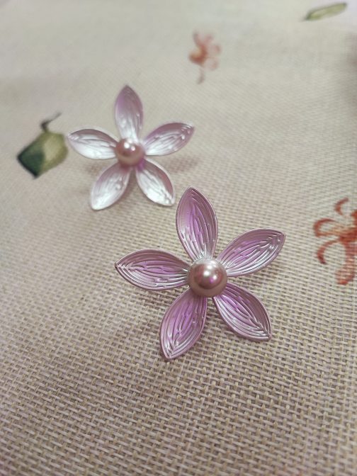 Pendientes flores con perla