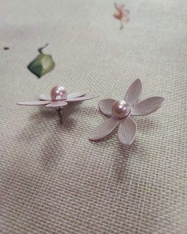Pendientes flores con perla