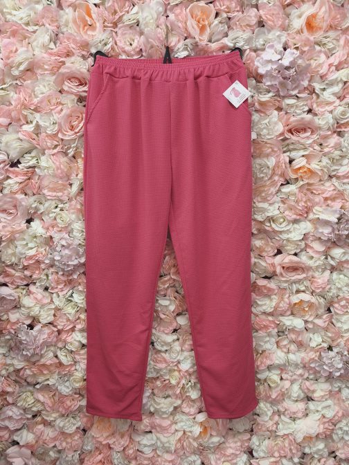 Pantalón fucsia texturizado curvy - Imagen 2