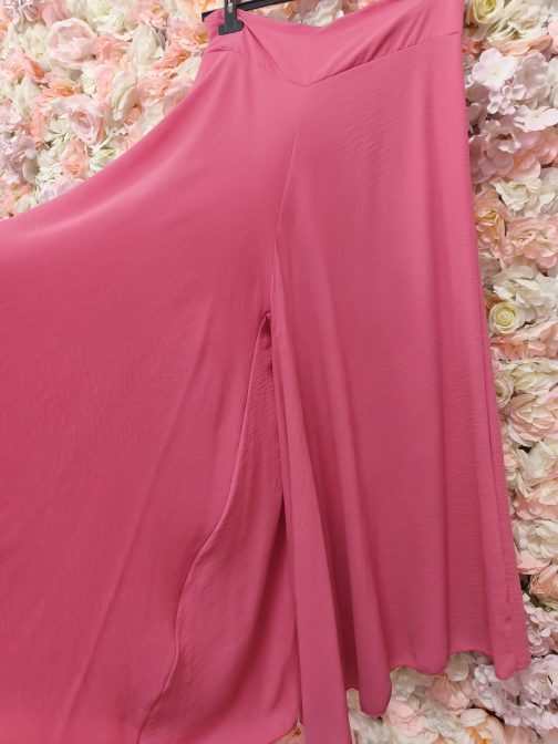Pantalón curvy palazzo fucsia - Imagen 4