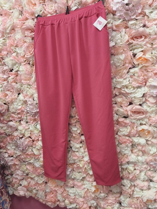 Pantalón fucsia texturizado curvy - Imagen 3