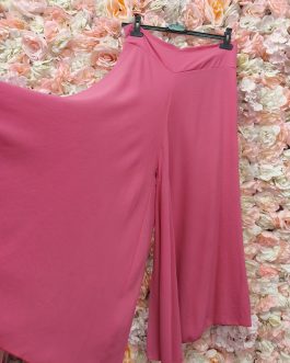 Pantalón curvy palazzo fucsia