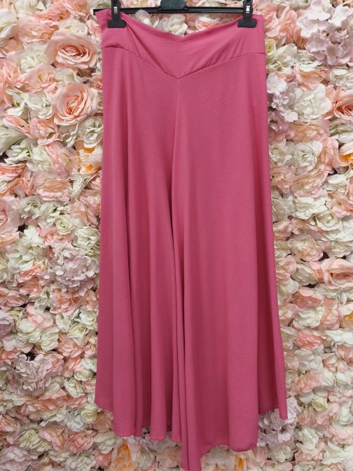 Pantalón curvy palazzo fucsia