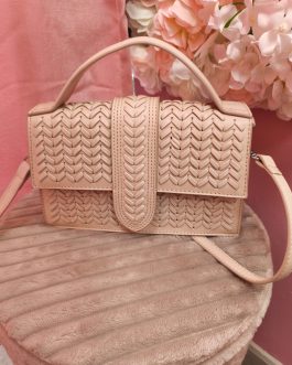 Bolso espiguitas rosas