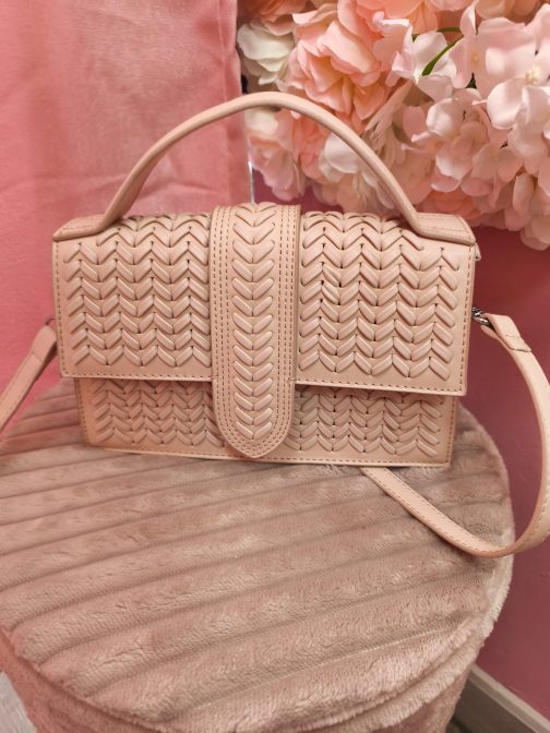Bolso espiguitas rosas