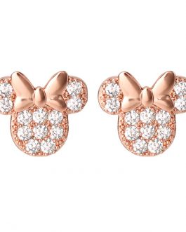 Pendientes plata baño de oro Minnie