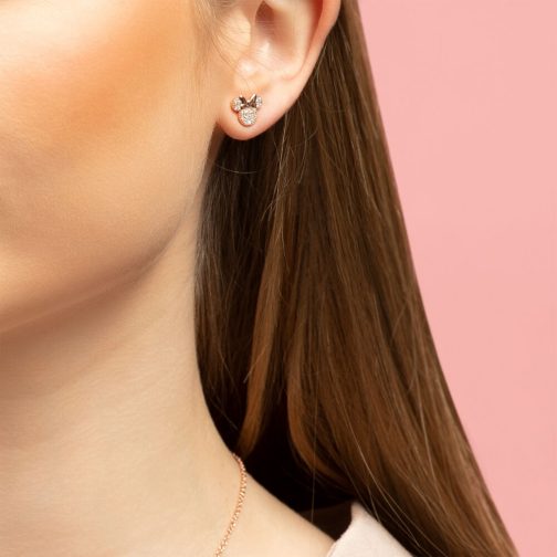 Pendientes plata baño de oro Minnie - Imagen 3