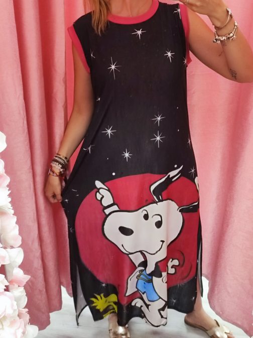 Vestido curvy largo Snoopy