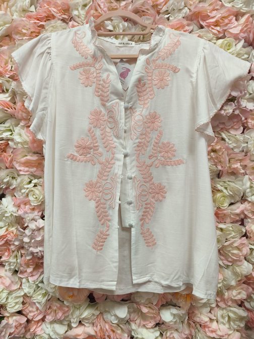 Blusa bordada romántica