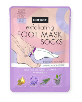 Mascarilla exfoliante para pies Sence